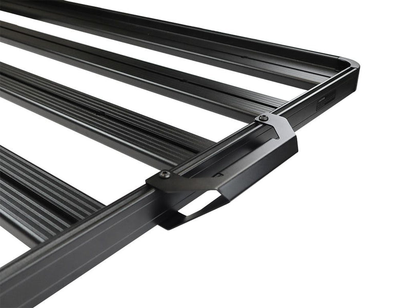 Load image into Gallery viewer, &quot;Close-up of durable black Front Runner Rack Handle Bracket attached to vehicle rack&quot;
