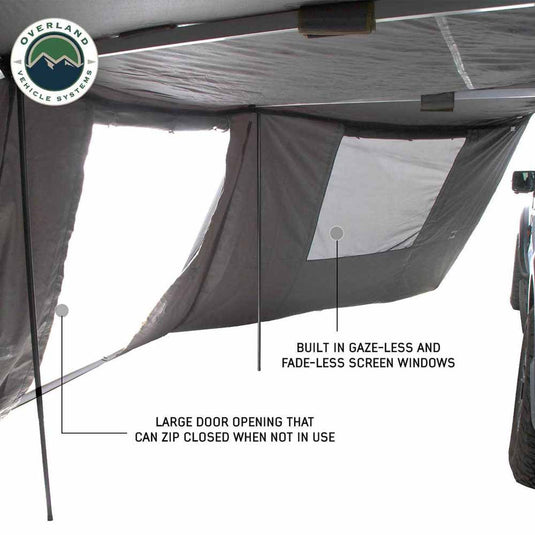 OVS HD Nomadic 270 Degree Awning Wall 1 with Door & Window - Driver Side