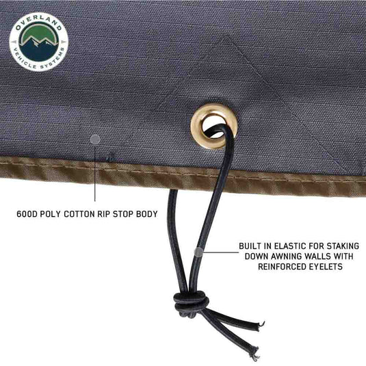 OVS HD Nomadic 270 Degree Awning Wall 1 with Door & Window - Driver Side