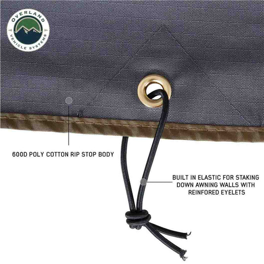 OVS HD Nomadic 270 Degree Awning Wall 1 with Door & Window - Passenger Side