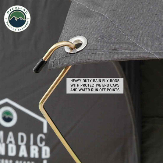 OVS HD Nomadic 3 Extended Soft Shell Roof Top Tent, Grey Body & Green Rainfly