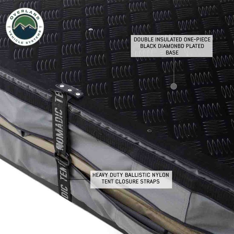 Load image into Gallery viewer, OVS HD Nomadic 3 Extended Soft Shell Roof Top Tent, Grey Body &amp; Green Rainfly
