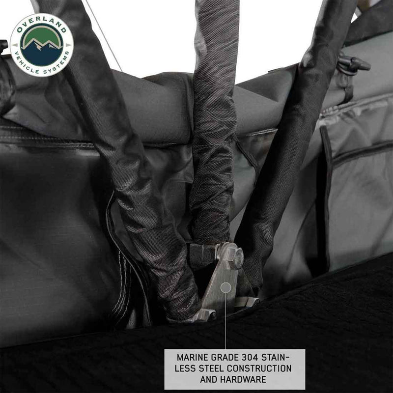 Load image into Gallery viewer, OVS HD Nomadic 3 Extended Soft Shell Roof Top Tent, Grey Body &amp; Green Rainfly
