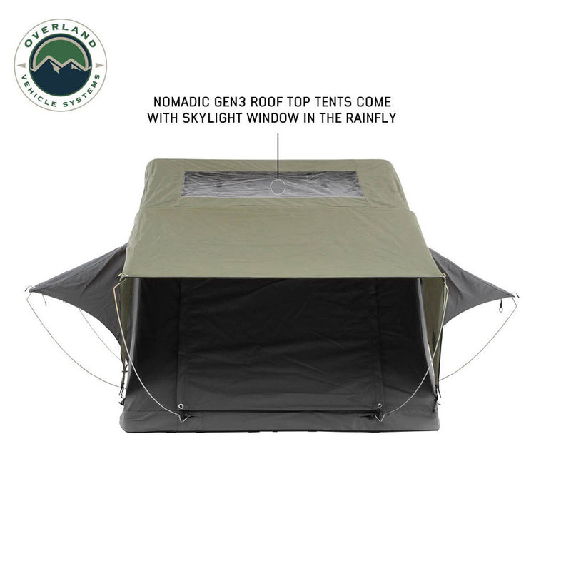 Load image into Gallery viewer, OVS HD Nomadic 3 Extended Soft Shell Roof Top Tent, Grey Body &amp; Green Rainfly
