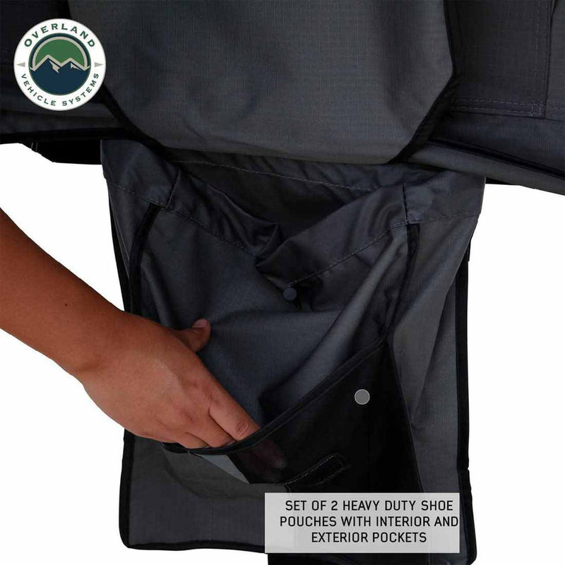 Load image into Gallery viewer, OVS HD Nomadic 3 Extended Soft Shell Roof Top Tent, Grey Body &amp; Green Rainfly
