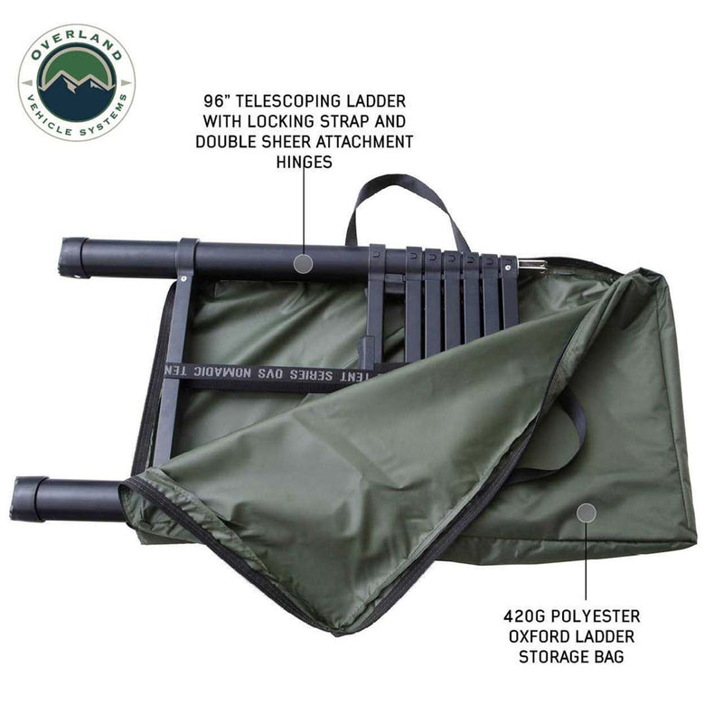 Load image into Gallery viewer, OVS HD Nomadic 3 Extended Soft Shell Roof Top Tent, Grey Body &amp; Green Rainfly
