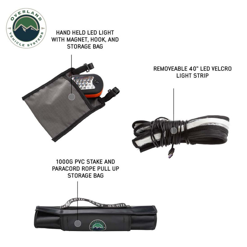 Load image into Gallery viewer, OVS HD Nomadic 3 Extended Soft Shell Roof Top Tent, Grey Body &amp; Green Rainfly
