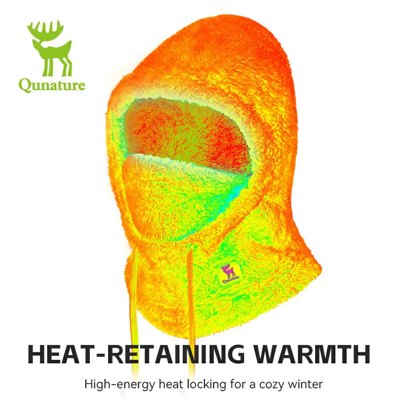 Load image into Gallery viewer, Qunature Thermal Fleece Helmet Liner – Windproof Balaclava Hood for Skiing and Winter Sports
