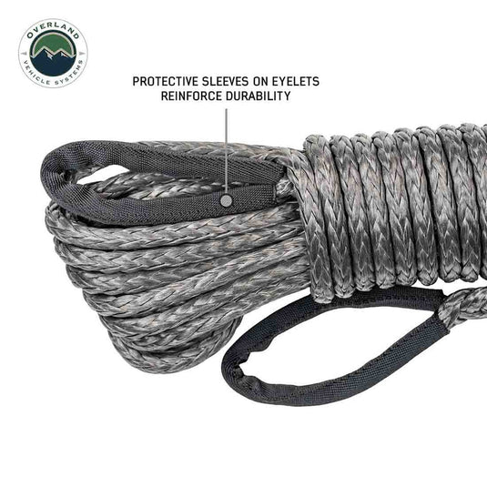 OVS Brute Recovery Winch Line Extension 3/8inch x 50' 20,000 LB. - Gray