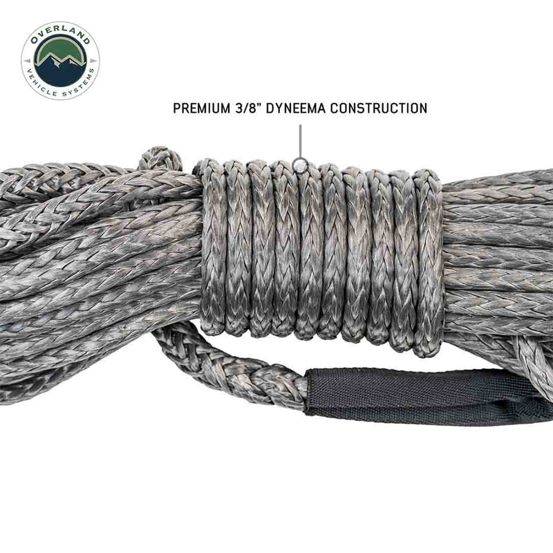 Load image into Gallery viewer, OVS Brute Recovery Winch Line Extension 3/8&quot; x 50&#39; 20,000 LB. - Gray
