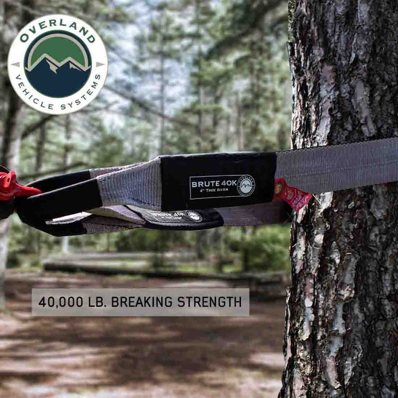 Load image into Gallery viewer, OVS Tree Saver Tow Strap 40,000 lb. 4&quot; x 8&#39; Gray With Black Ends &amp; Storage Bag
