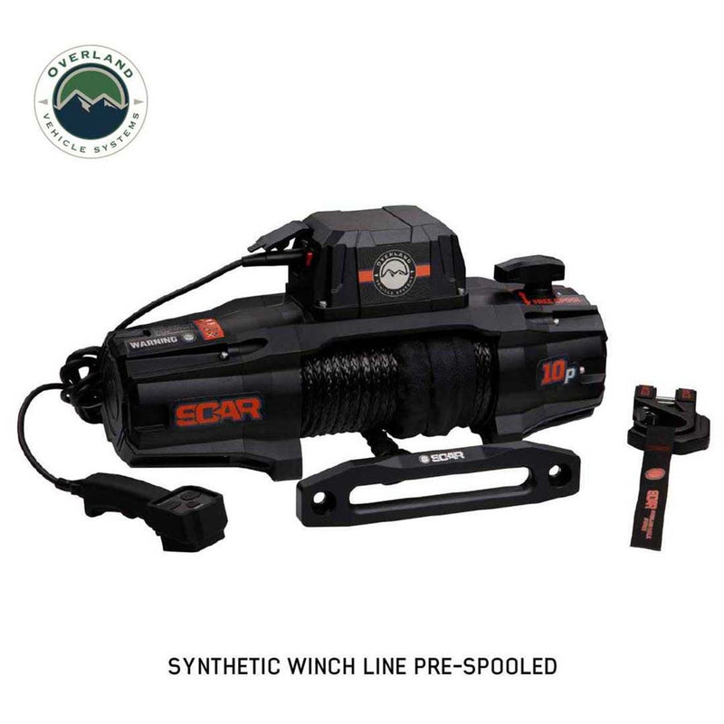 Load image into Gallery viewer, Overland Vehicle Systems SCAR 10S - 10,000 Lbs. Rated Synthetic Rope Winch
