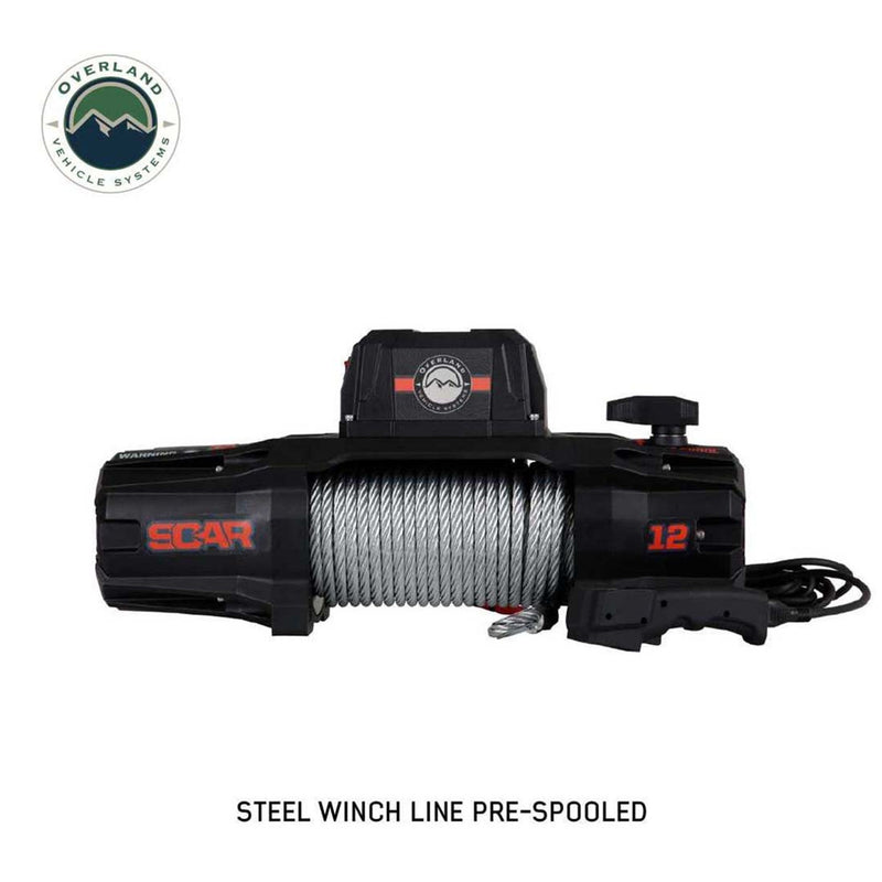 Load image into Gallery viewer, Overland Vehicle Systems SCAR 12 - 12,000 Lbs. Rated Steel Cable Winch
