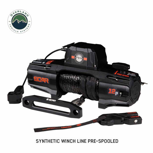 Overland Vehicle Systems SCAR 12S - 12,000 Lbs. Rated Synthetic Rope Winch