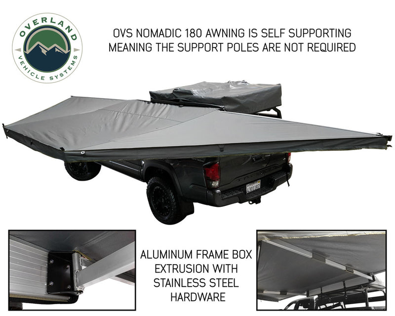 Load image into Gallery viewer, Overland Vehicle Systems 180 Awning with Bracket Kit for Mid - High Roofline Vans
