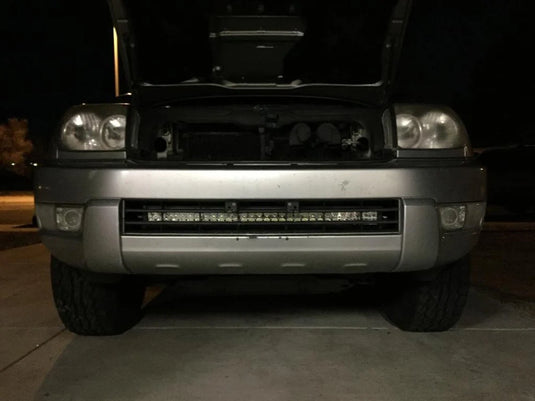 Cali Raised LED 32inch Lower Bumper Hidden LED Light Bar Mounting Brackets For 2003-2009 Toyota 4Runner