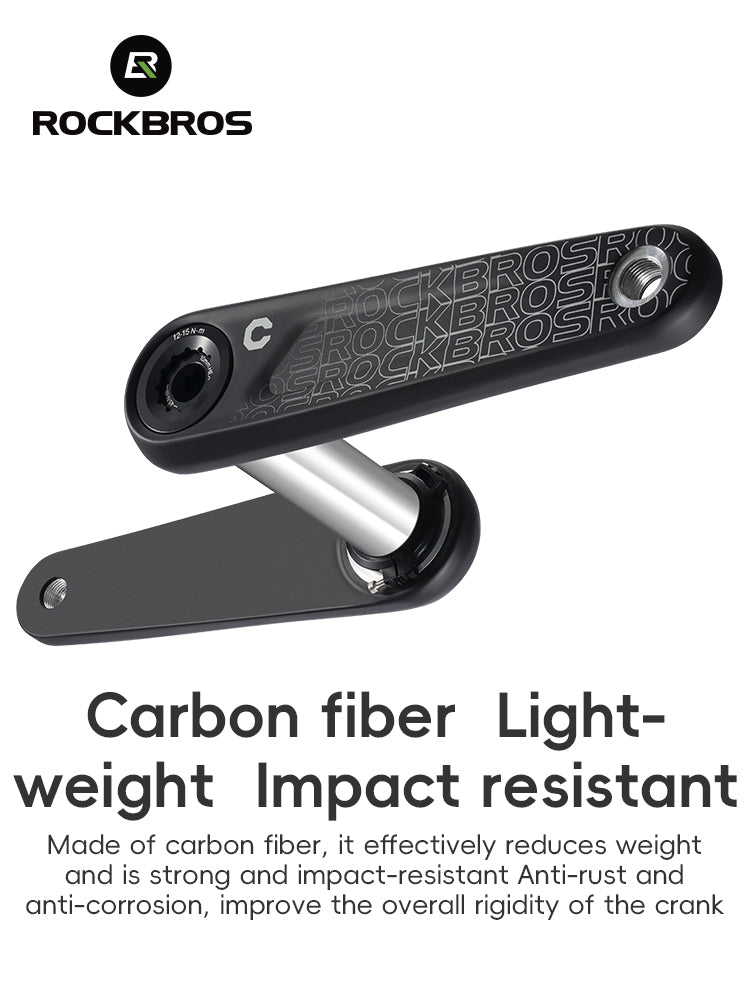 Load image into Gallery viewer, ROCKBROS Carbon Fiber Bike Crankset

