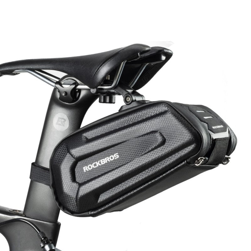 Load image into Gallery viewer, ROCKBROS Bike Bicycle 1.7L Saddle Seat Bag 3D Hard Shell with Silver Reflective Strip
