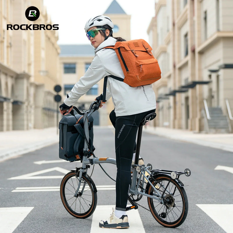 Load image into Gallery viewer, ROCKBROS Fashion Vintage Folding Bike Backpack
