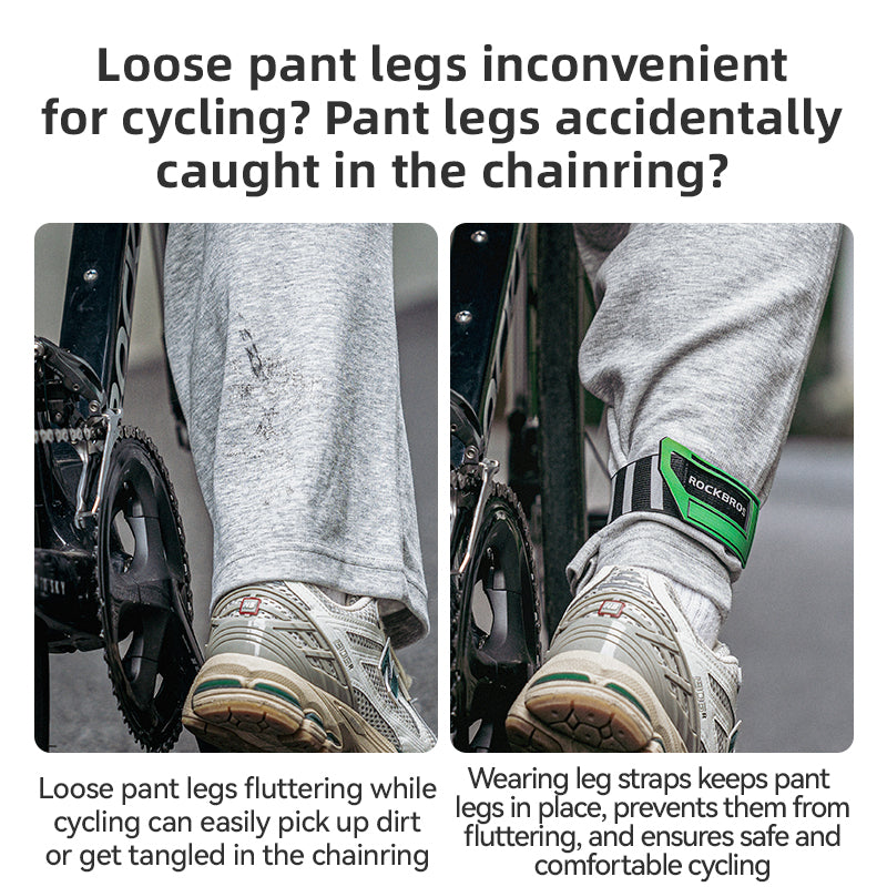 Load image into Gallery viewer, ROCKBROS Anti-Roll Chain Riding Leg Straps Adjustable Reflective
