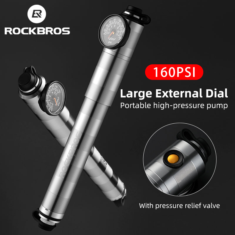 Load image into Gallery viewer, ROCKBROS Ultralight  Bike Tire Shock Mini Pump 160PSI High Pressure
