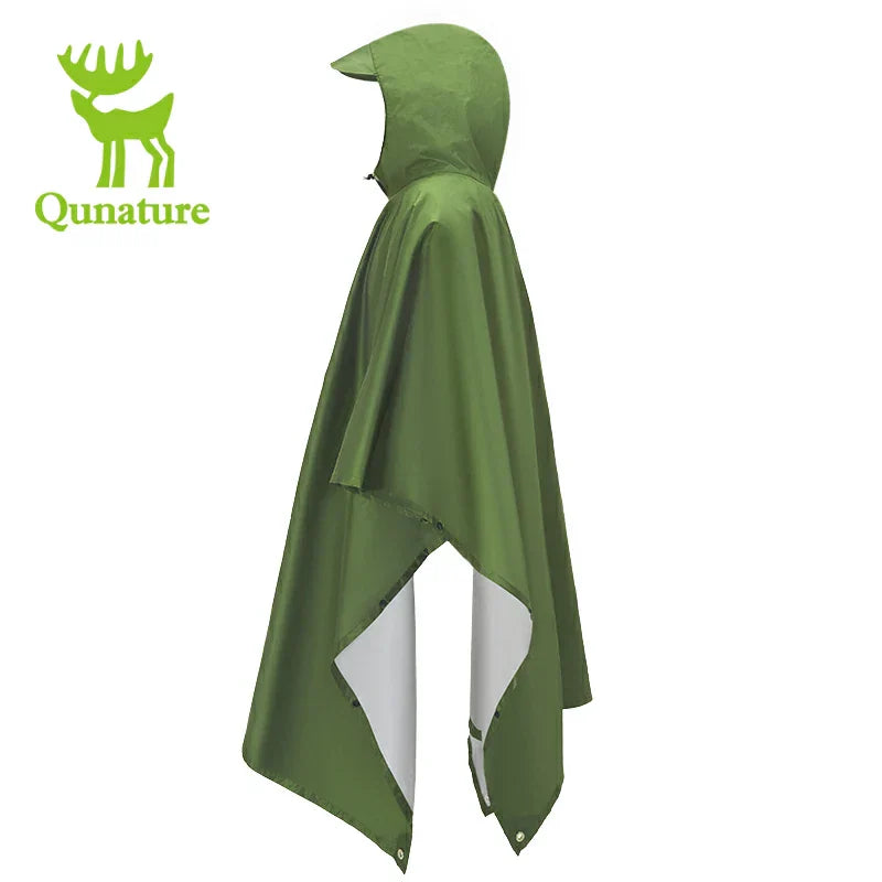 Load image into Gallery viewer, Qunature 3-in-1 Waterproof Raincoat Canopy Floor Mat Lightweight Portable
