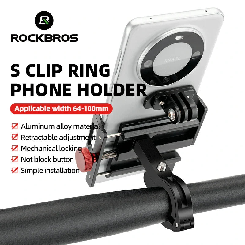 Load image into Gallery viewer, ROCKBROS S Clip Ring Bike Phone Holder for 4.7–7.09" Phones
