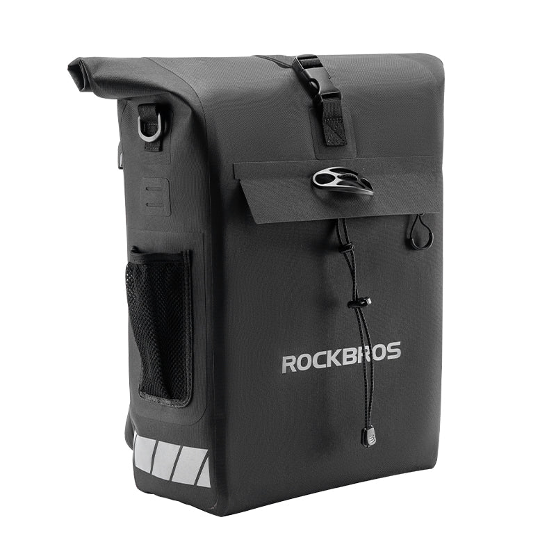 Load image into Gallery viewer, ROCKBROS Convertible Waterproof Bike Rack Bag 18L Adjustable Capacity Backpack Straps
