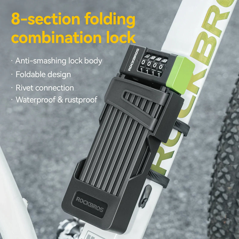 Load image into Gallery viewer, 8-Section Folding Combination Bike Lock
