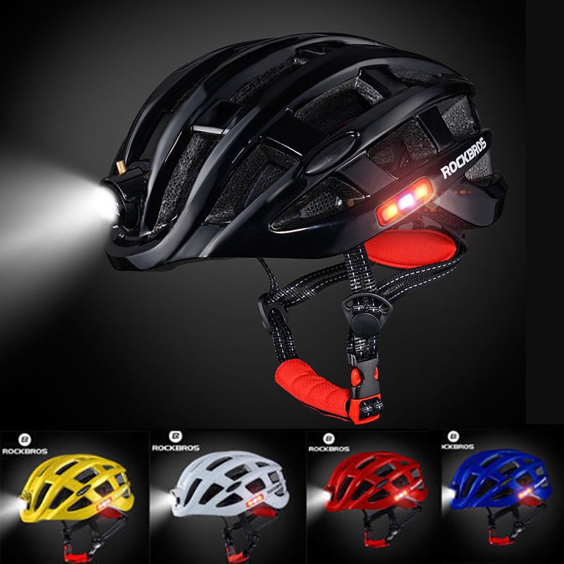 Load image into Gallery viewer, ROCKBROS Cycling Light Helmet 3Modes Bike Ultralight Helmet Electric USB
