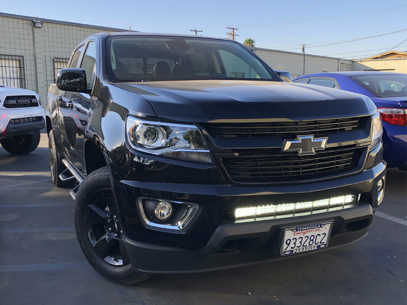 Load image into Gallery viewer, 32" Lower Bumper Hidden LED Light Bar Brackets Kit For 2014-2022 Chevy Colorado

