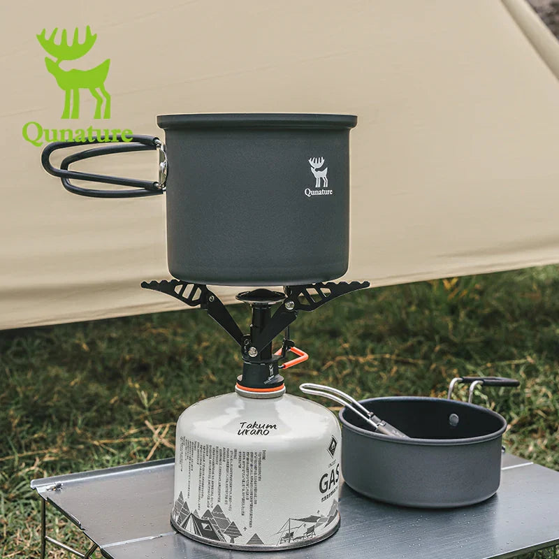 Load image into Gallery viewer, Qunature Ultra-Light Aluminum Camping Cookware Set with Nestable Design Handle
