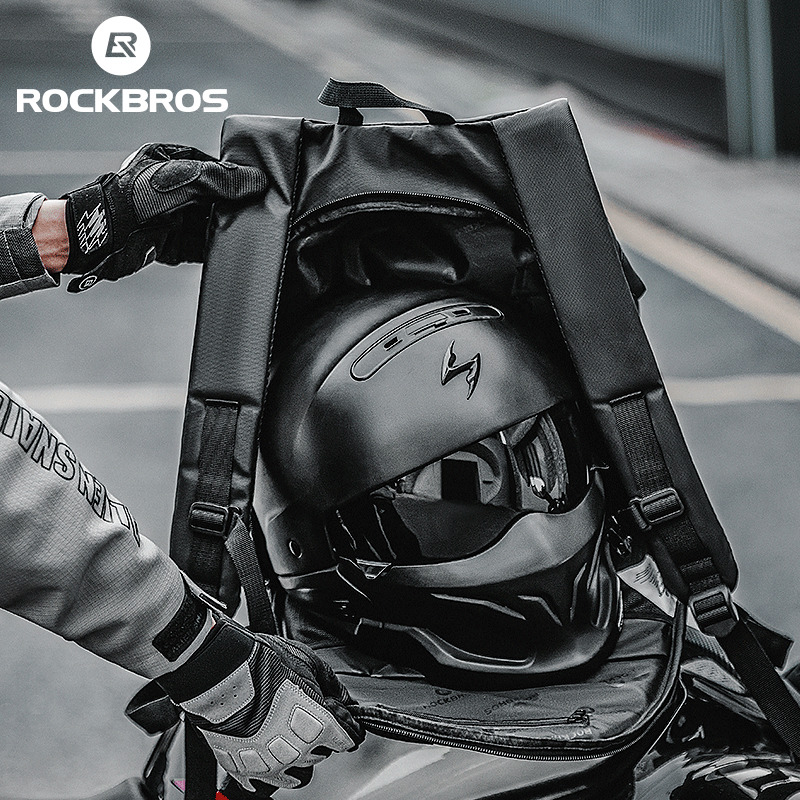 Load image into Gallery viewer, ROCKBROS High-Capacity 14.5L Helmet Backpack with Reflective Safety Design
