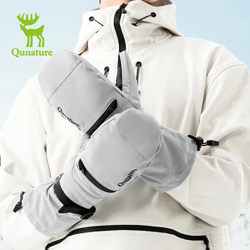 Load image into Gallery viewer, Qunature Windproof Waterproof Thermal Ski Gloves Double-Layer Insulation Touchscreen
