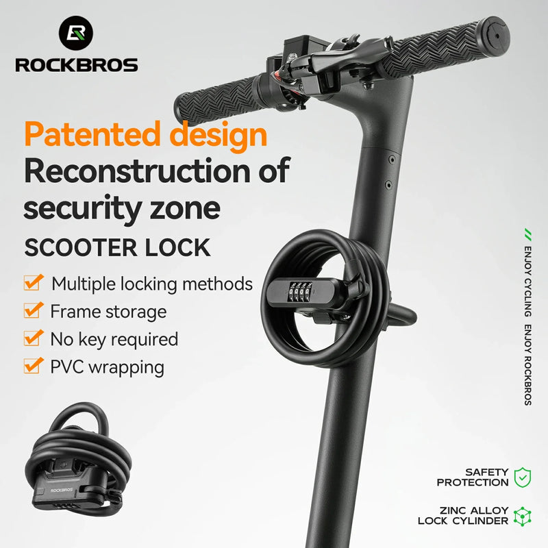 Load image into Gallery viewer, ROCKBROS U-Lock and Cable Scooter Bike Lock
