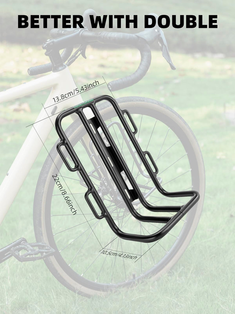 Load image into Gallery viewer, ROCKBROS Front Bike Rack Aluminum Alloy Luggage Touring Carrier Racks 6.6lbs
