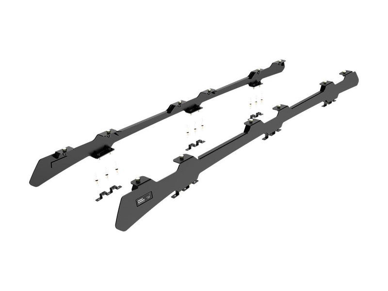 Load image into Gallery viewer, Front Runner Slimline II Roof Rack Kit for 2007-Current Toyota Tundra Crew Max, low profile design with mounting equipment on white background.
