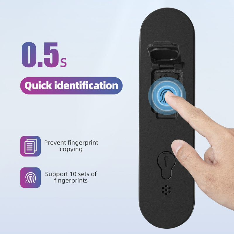 Load image into Gallery viewer, ROCKBROS Smart Bike U Lock with Fingerprint and App Control Waterproof

