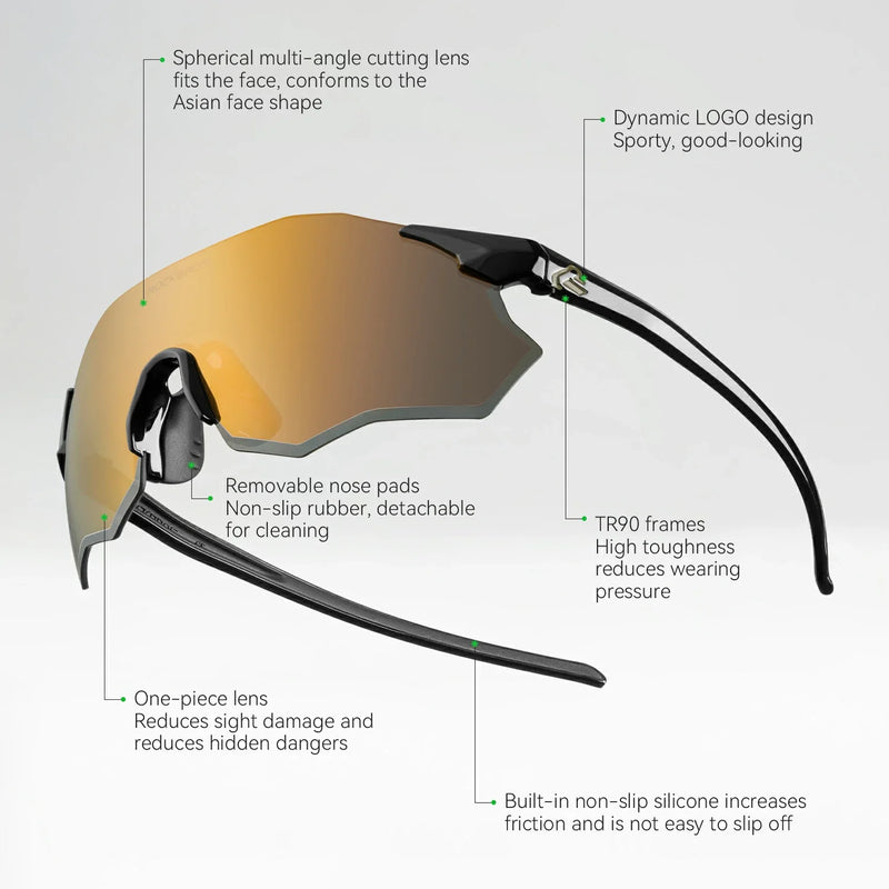 Load image into Gallery viewer, Durable Polarized Cycling Sunglasses with UV400 Protection
