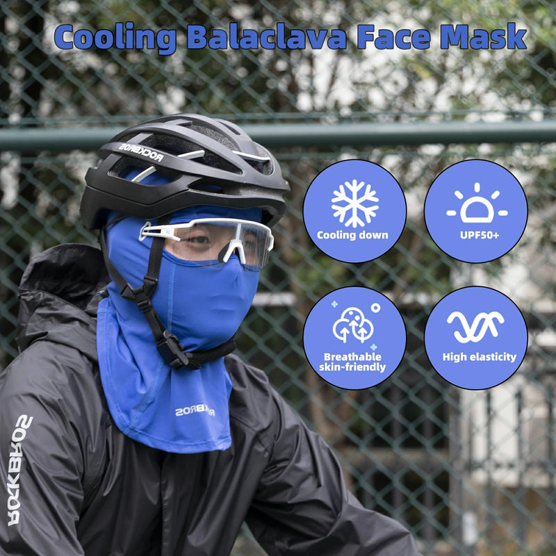 Load image into Gallery viewer, ROCKBROS Face Mask Cooling Neck Gaiter Breathable Face Covering Summer Balaclava
