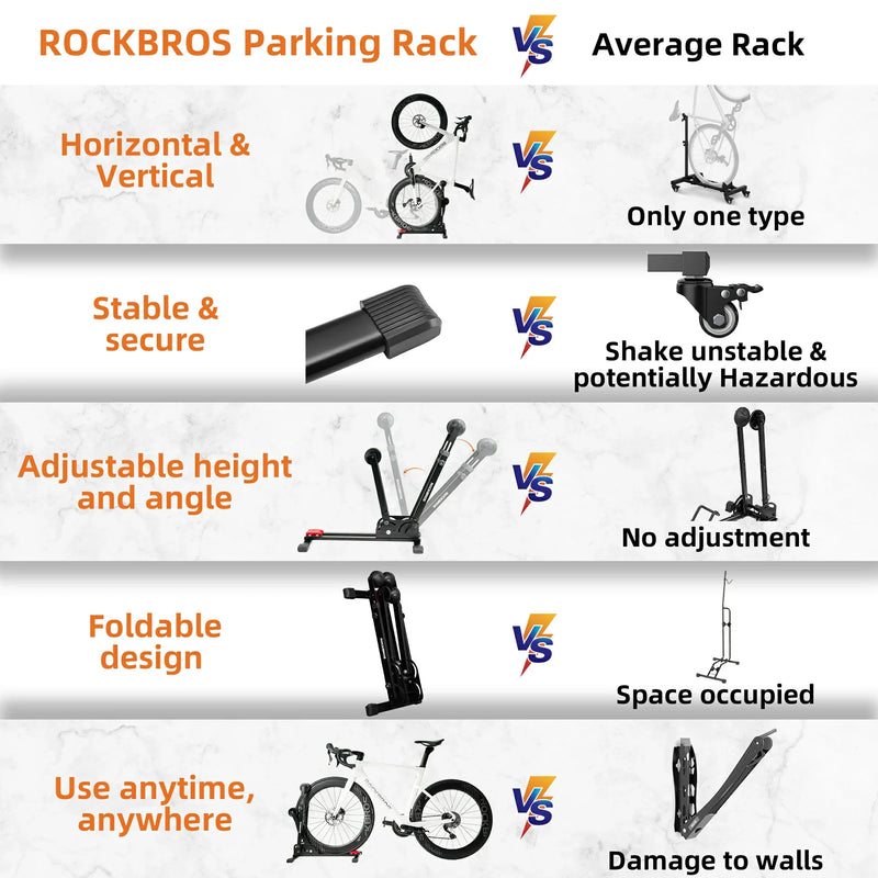 Load image into Gallery viewer, 2-in-1 Adjustable Bike Stand Foldable Floor Vertical Rack Sturdy Carbon Steel for 24"-27.5" Wheels
