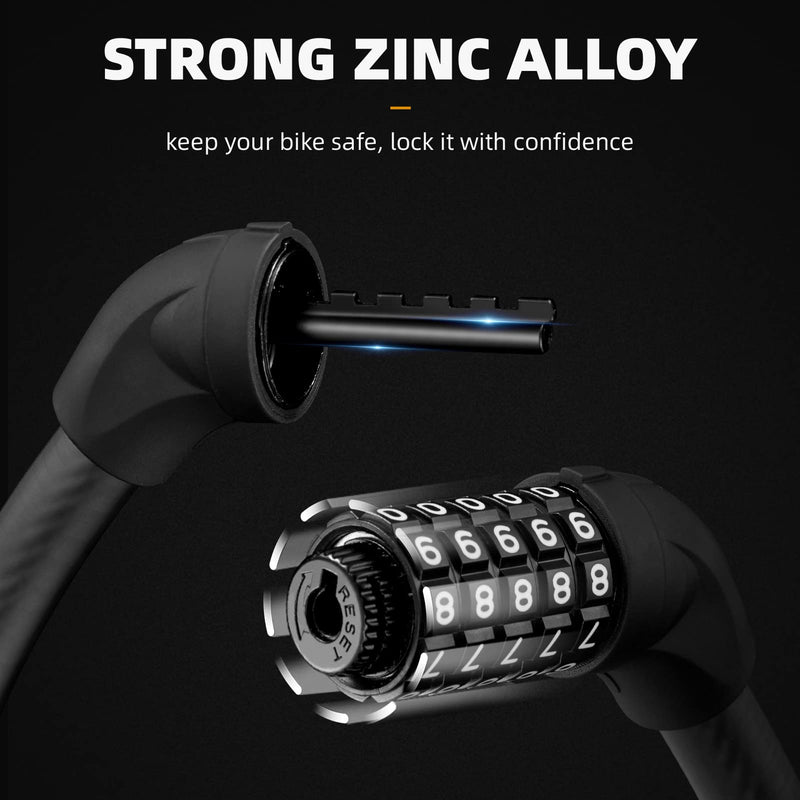 Load image into Gallery viewer, ROCKBROS 5-Digit Bike Cable Lock, Lightweight Portable Combination Lock
