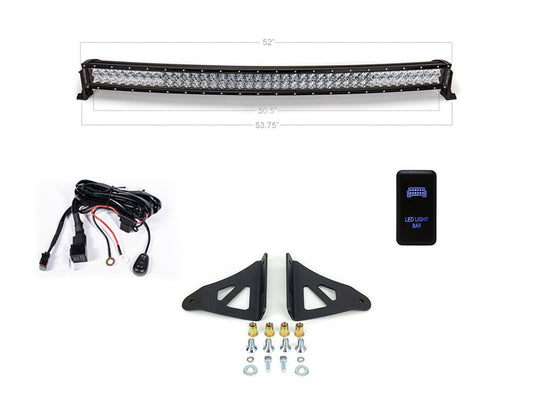 52inch Curved LED Light Bar Roof Brackets Kit For 2003-2024 Toyota 4Runner