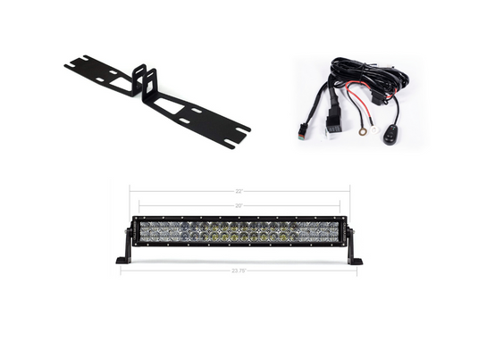 22inch Bumper Hidden LED Light Bar Brackets Kit For 2010-2018 Dodge 2500/3500