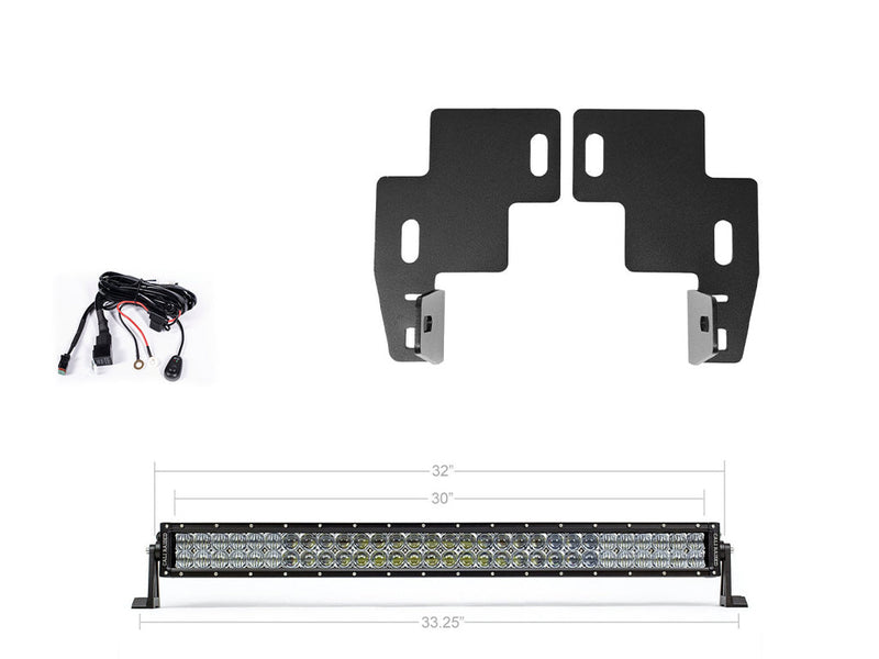 Load image into Gallery viewer, 32" Lower Bumper Hidden LED Light Bar Brackets Kit For 2014-2022 Chevy Colorado
