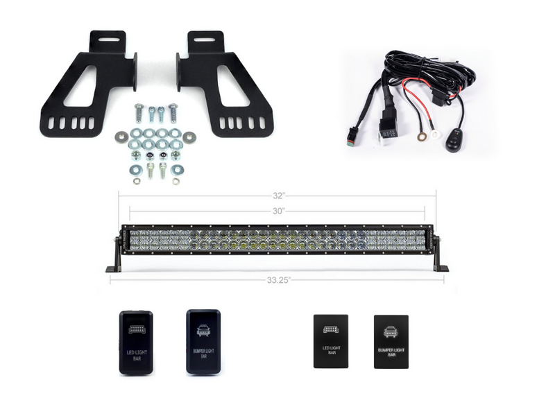 Load image into Gallery viewer, 32" Upper Grille LED Light Bar Brackets Kit For 2016-2023 Toyota Tacoma
