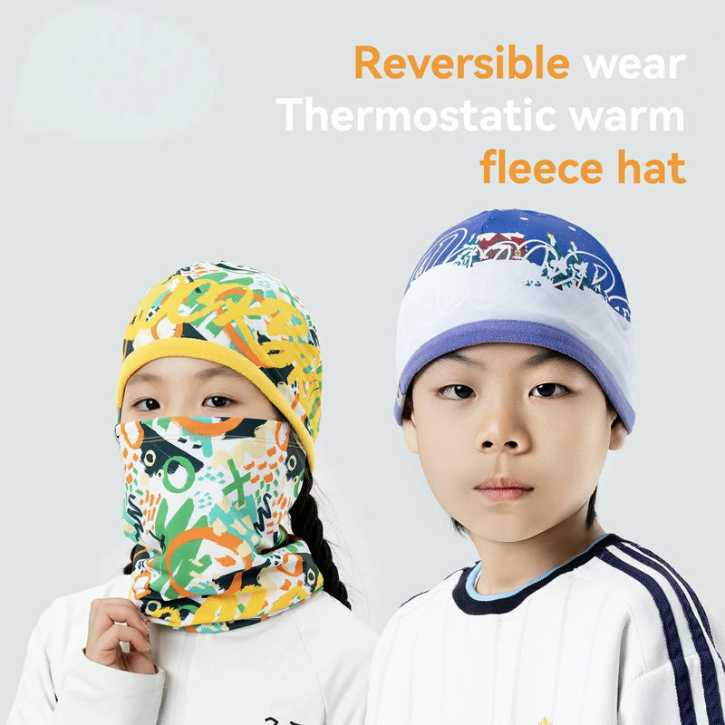 Load image into Gallery viewer, Kids Winter Fleece Beanie for Helmet Use
