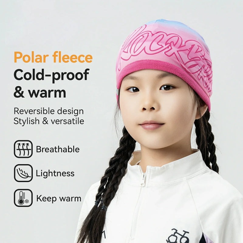 Load image into Gallery viewer, Kids Winter Fleece Beanie for Helmet Use
