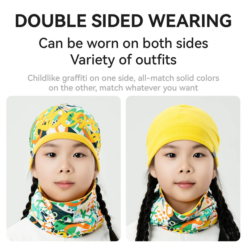 Load image into Gallery viewer, Kids Winter Fleece Beanie for Helmet Use
