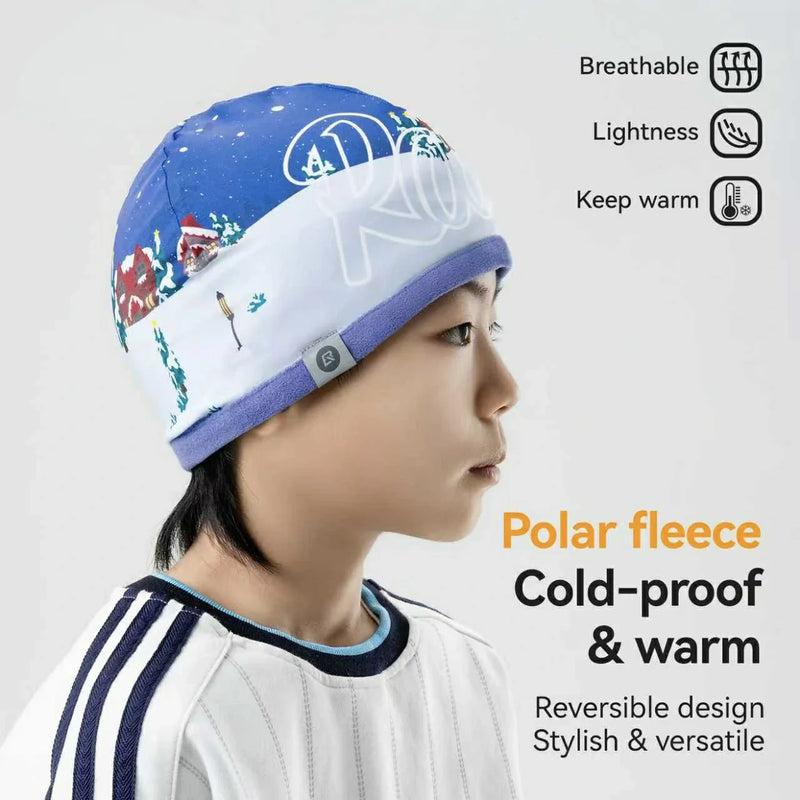 Load image into Gallery viewer, Kids Winter Fleece Beanie for Helmet Use

